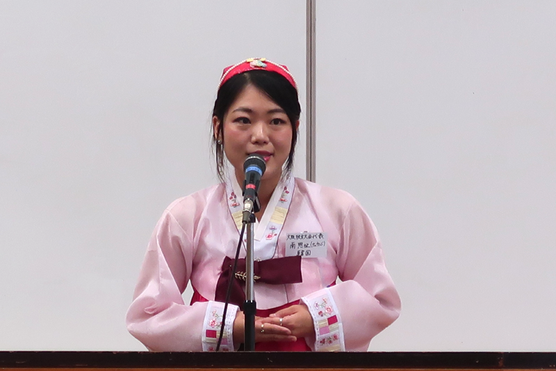 世界平和女性連合WFWP女子留学生日本語弁論大会2020優勝者の写真